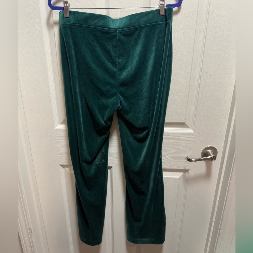 Juicy Couture Women's Evergreen Green Velour Hoodie & Pants Set size L - Picture 10 of 10